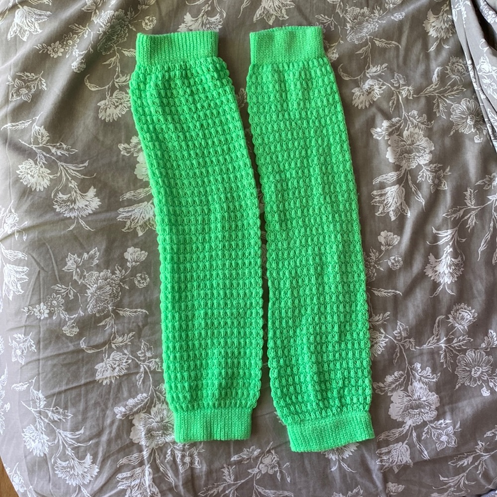 Neon leg warmers